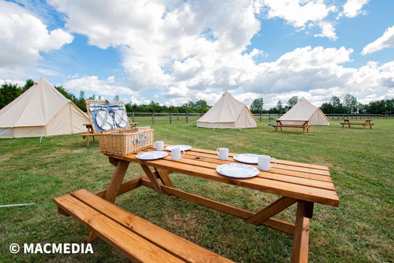 Bell Tent Glamping At Marwell Resort Winchester Exteriör bild